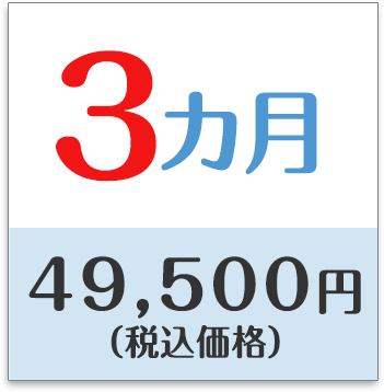 3カ月　42,600円（税抜き価格）